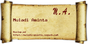 Muladi Aminta névjegykártya